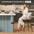 Swivel Bar Stools Set Of 4, Counter Height Bar Stools With Back & Metal Legs-Linen-521065324