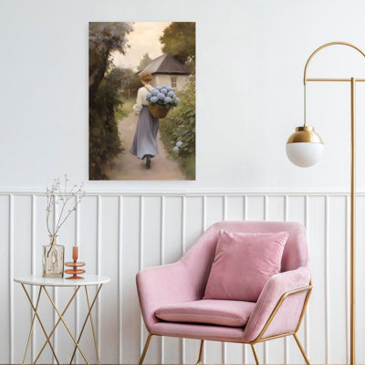 Basket Woman Abstract Contemporary Wall Art