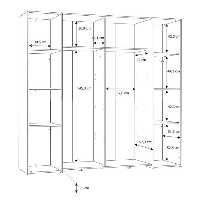 Tayla 4 Door Wardrobe