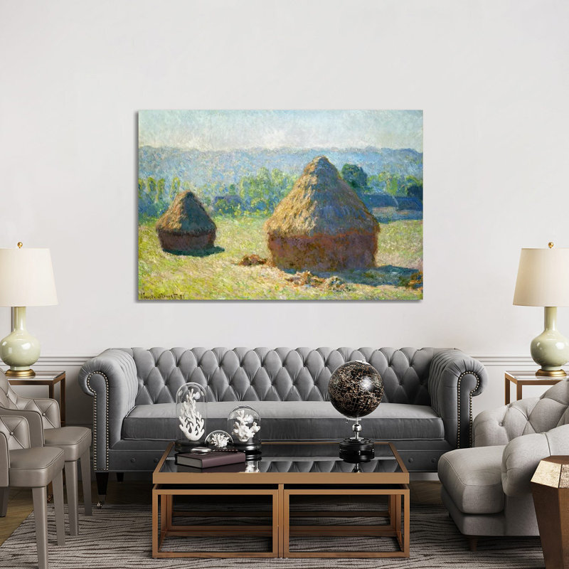 Haystack - End Of The Summer by Claude Monet - Wrapped Canvas Print