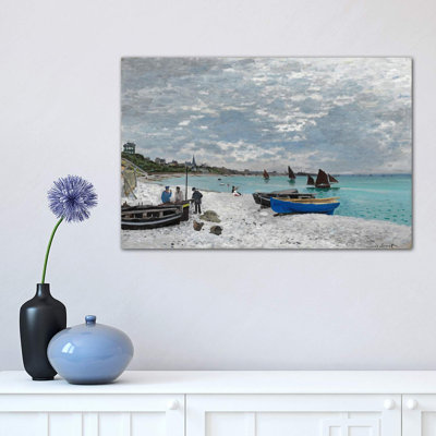 La plage à Saint-Adresse par Claude Monet - reproduction d'art