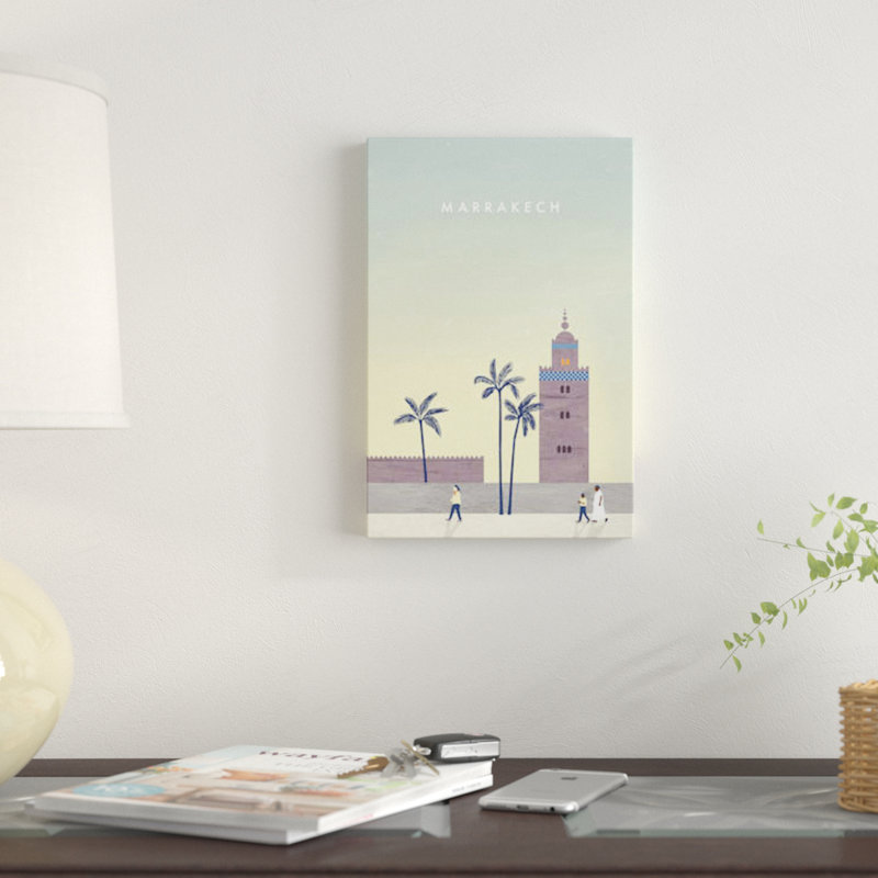 « marrakech », impression sur toile, H 12 po x l 8 po x P 0,75 po, Pas de tapis, Toile tendue