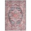 Tapis oriental bleu / rouge brique lavable à la machine-1602790929