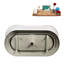 60" Streamline Soaking Acrylic Freestanding Bathtub, Bamboo Tray, Drain-103682592