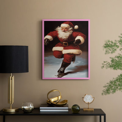Art des Fêtes de Noël - série 2-CCCCL XXXII, reproduction encadrée - bois massif