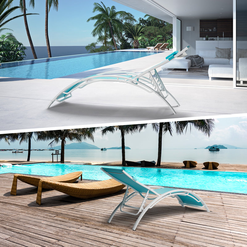 Courtyard Lounge Chair, Blue