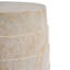 Table d'appoint d'extérieur moderne à l'apparence de travertin MGO moderne, table d'appoint toutes saisons avec texture nervurée pour patio, balcon et salon