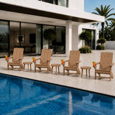 Chaise Adirondack en plastique / résine Harlean