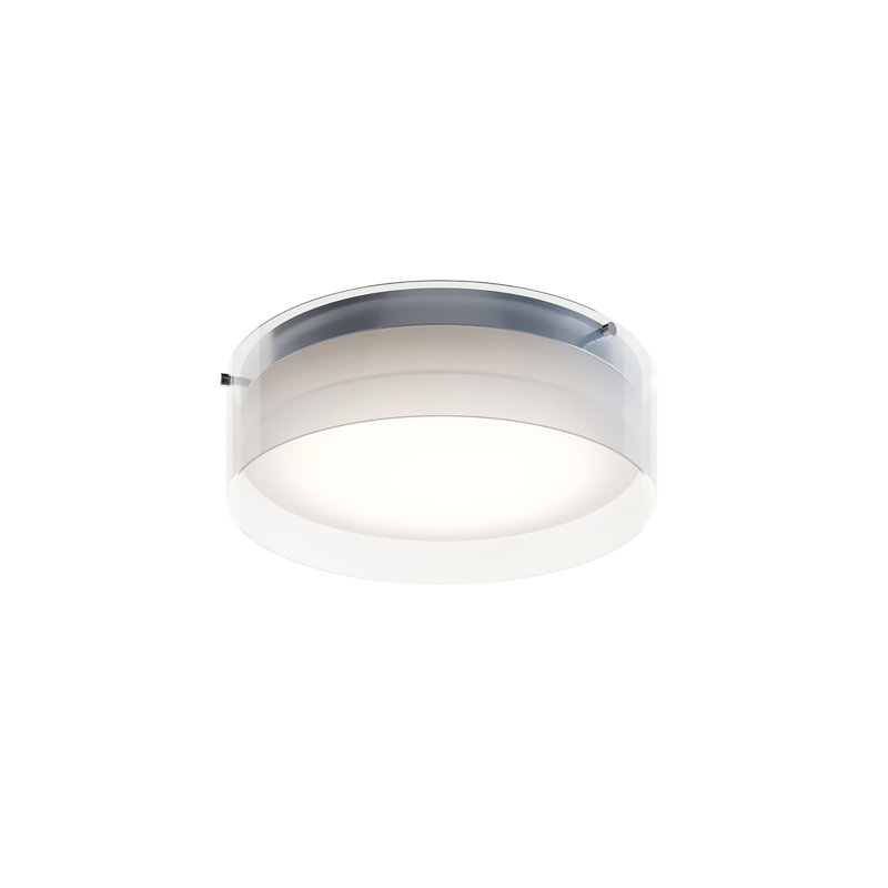 Gentian Acrylic LED Flush Mount, Polished Chrome