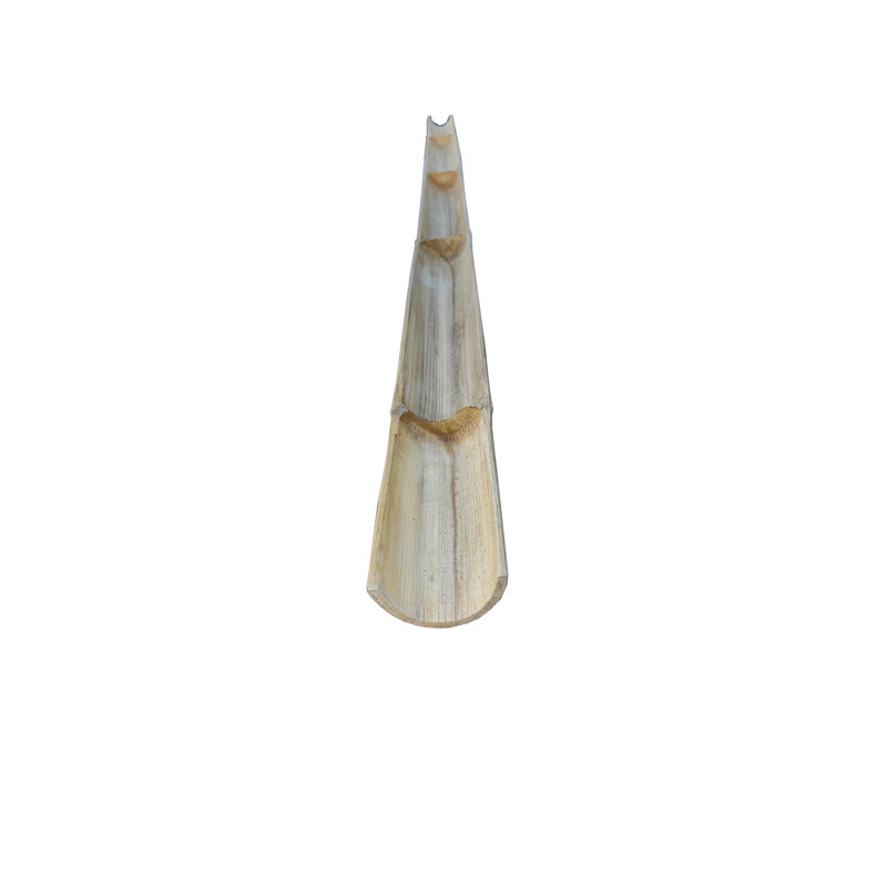 Capuchon / dessus de poteau en bambou brun clair MGP, H 92 po x l 4,5 po x P 5 po
