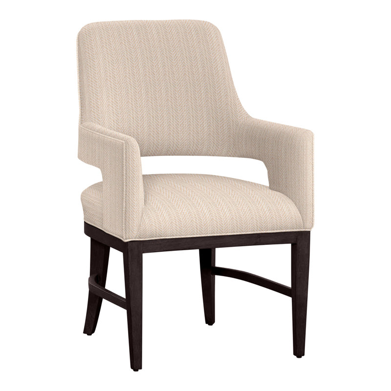 Chaise avec accoudoirs Josie, Espresso, Lin Perigold Posh