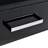 Rectangular Writing Desk With 2 Drawers, Black High Gloss And Style Modern Study Table 2 Compartment,
