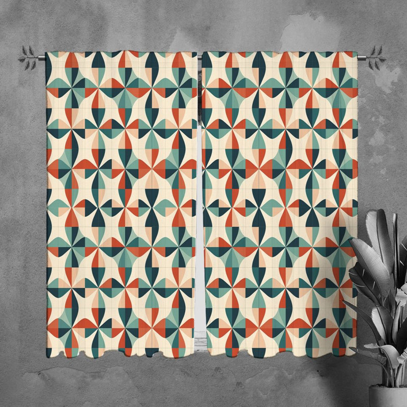 Trajuan Polyester Room Darkening Curtain Pair, L 20 po x L 61 po