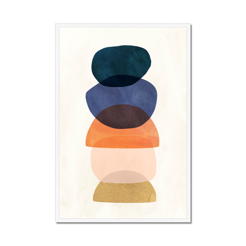 Mod Pods I by Victoria Borges - Painting, 80cm H x 55cm W, White Framed Paper Print