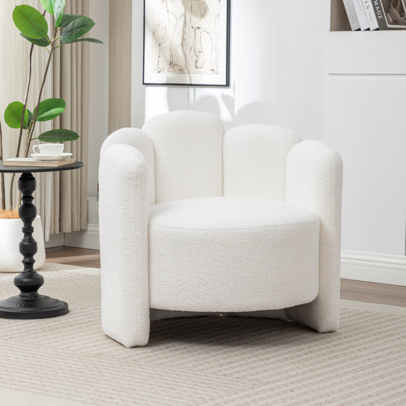 Fauteuil demi-tonneau Sherpa, Blanc