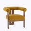 Chaise d'appoint moderne rembourrée avec accoudoirs ronds-129859779-129859780