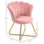 Velvet-Feel Lotus Petal Accent Chair --494687098