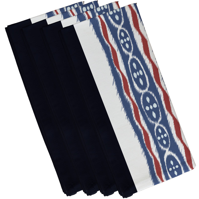 Ensemble de serviettes 4 pièces Daeisha, Bleu marine, L 18 po x L 18 po