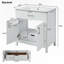 Meuble-lavabo simple 30,00 po avec plateau en céramique Teaonna-1106908086