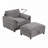 Chenille Armchair With Ottoman-541482967