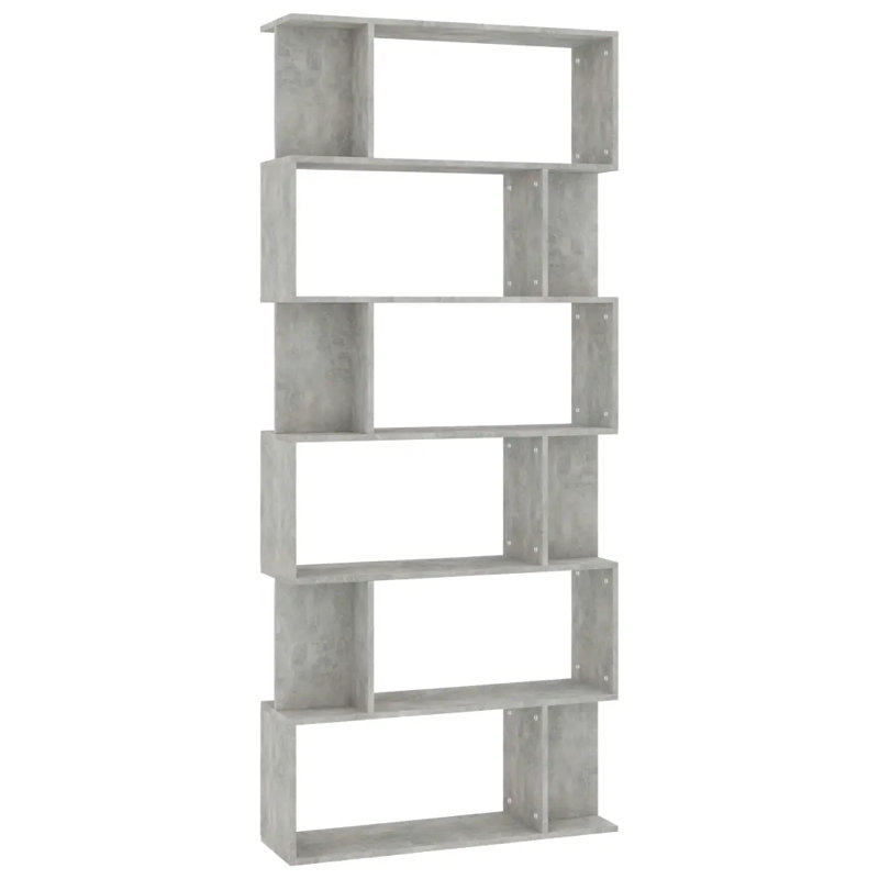 Alec-Andrew 203.2cm W Bookcase, Concrete Gray