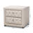 Tamarisk Silver Knob 2-Drawer Diamond-Tufted Upholstered Nightstand, 19.61" H X 22.24" W X 16.8" D