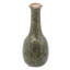 Pichet/vase en céramique de 7,1 x 6,1 x 14,2 pouces, fini vert olive et motifs floraux