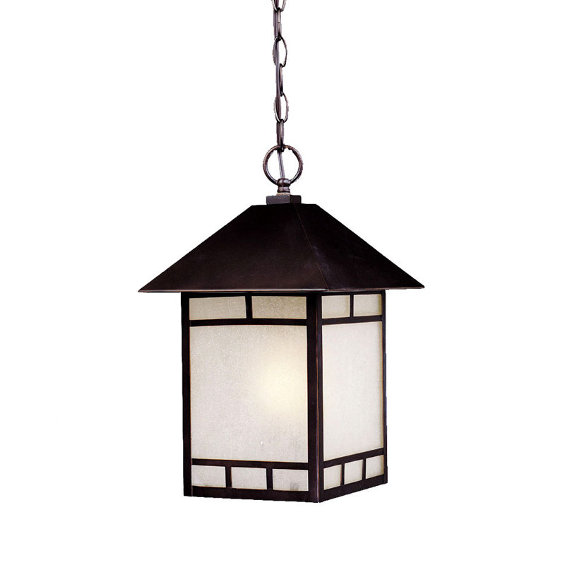 Lanterne suspendue d’extérieur 1 ampoule H 16 "Erving, Bronze architectural