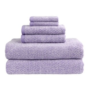 The Everplush Company Flat Loop 6 Piece Bath Towel Set, Navy Blue