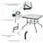 4 - Person Patio Dining Set with Square Table