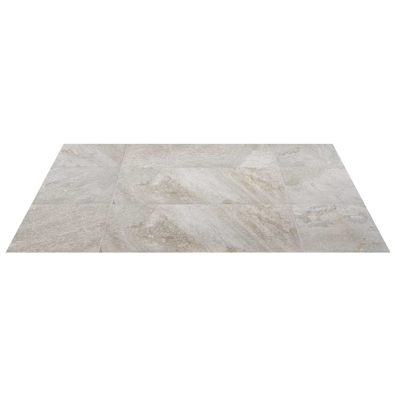 Shala 18x26 Matte Porcelain Tile, Smoke White