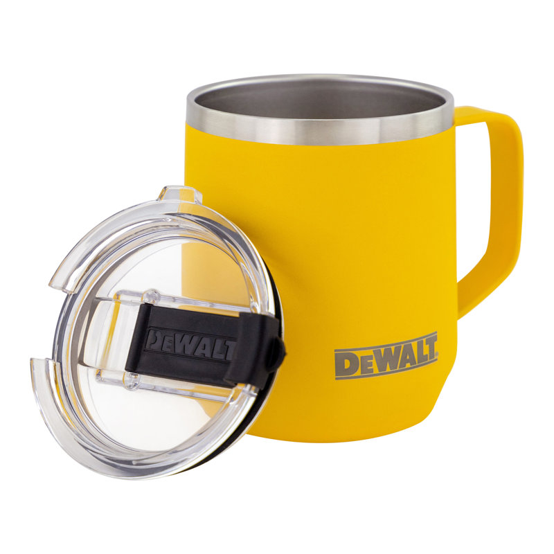 Tasse à café 14 oz en acier inoxydable, jaune, Jaune