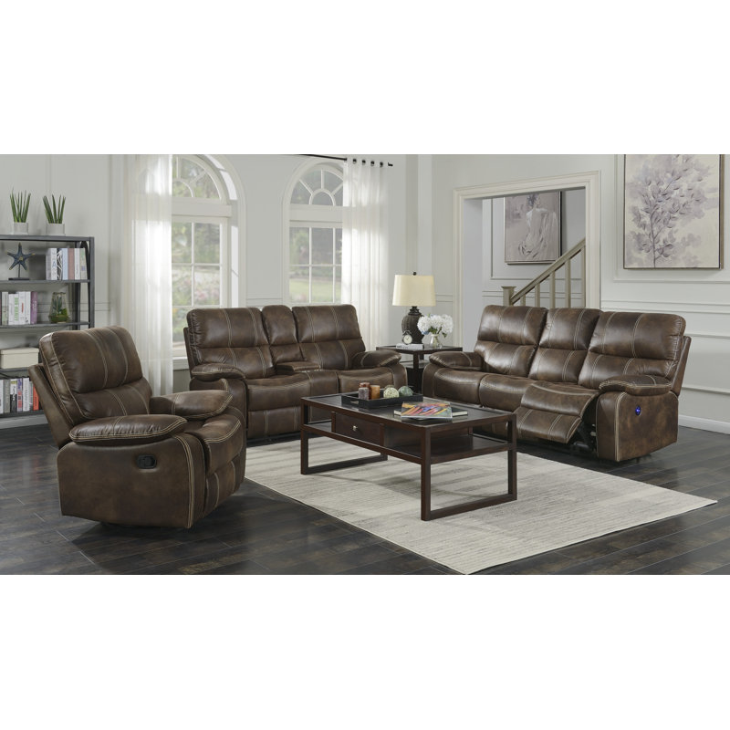 Houghtaling Upholstered Recliner, Chocolate Brown
