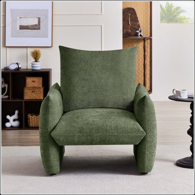 Fauteuil d'appoint surdimensionné en chenille 34,3 po