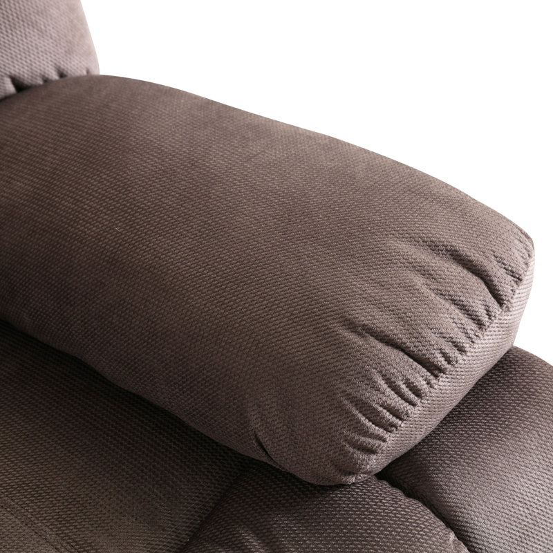 Fauteuil inclinable électrique en microfibre de 37,1 po de largeur, Brun