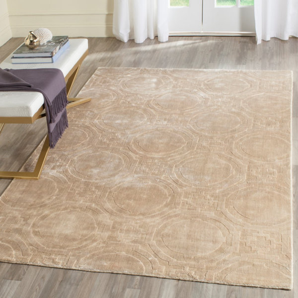 George Oliver Kyle Hand Loomed Viscose Geometric Rug | Wayfair