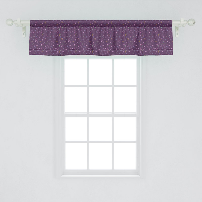 Ensemble de 2 cantonnières mauves Ambesonne, L 54 po x L 12 po