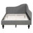 L-Shaped Linen Daybed, With Solid Wood Legs-26076399-26076398