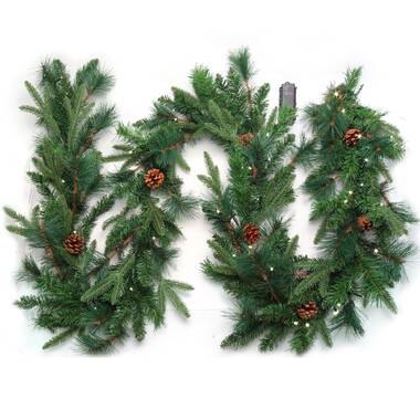 70.87'' in. Lighted Faux Garland