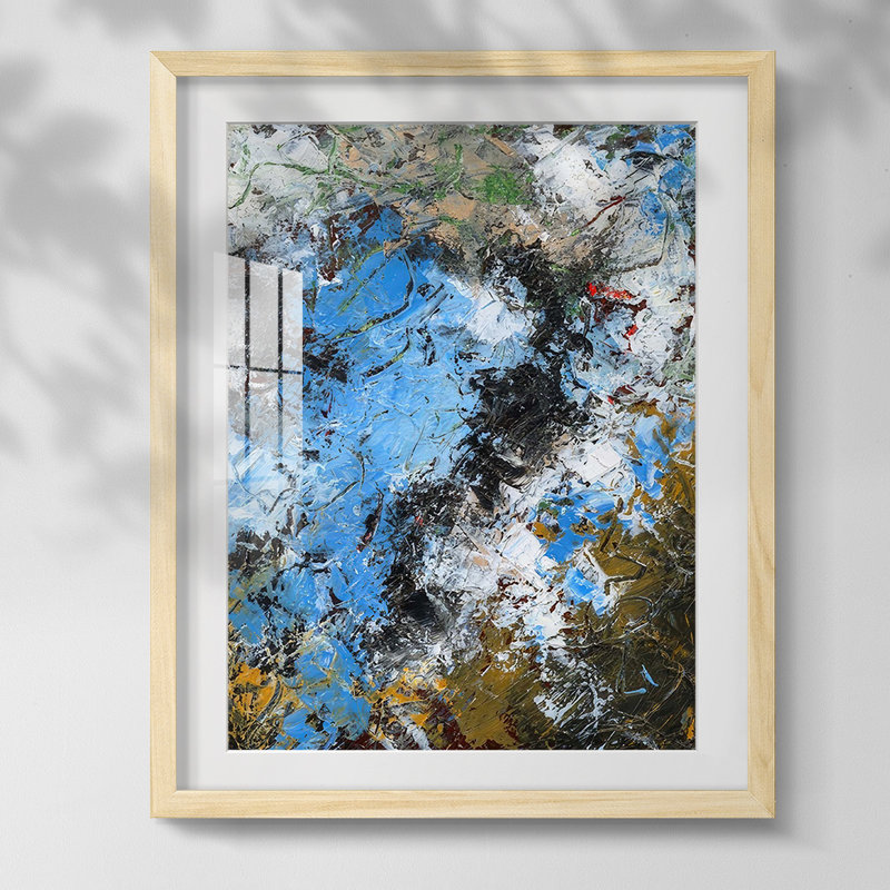 Terre naturelle I, Blanc, Papier encadré naturel