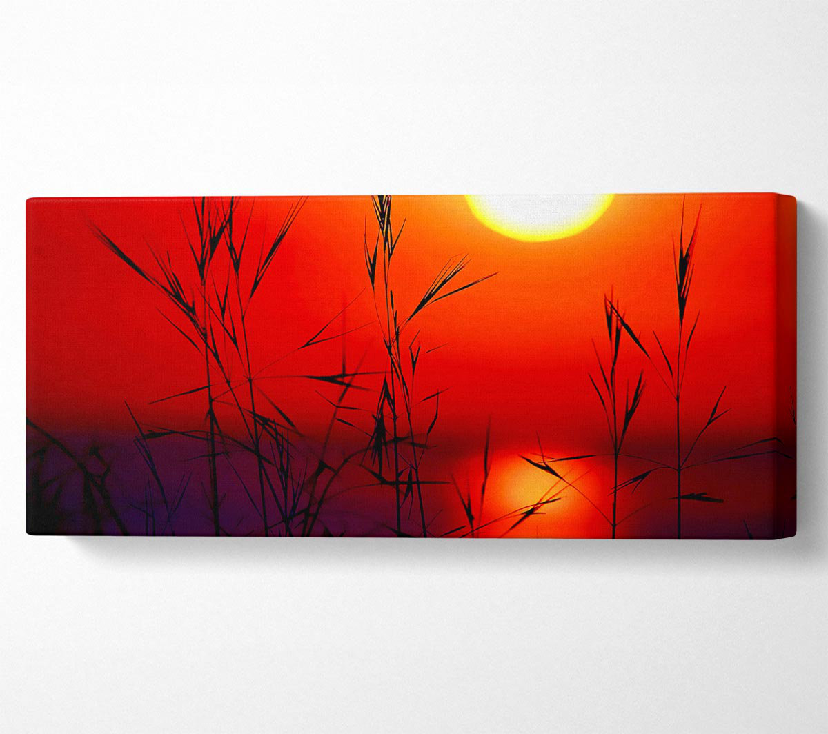 Ebern Designs Sun Through The Red Reeds - Wrapped Canvas Art Prints ...