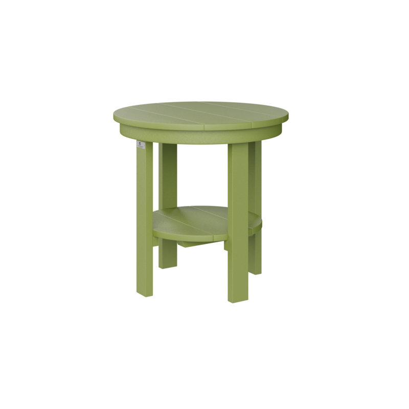 Outdoor Round End Dining Table, Kiwi Green