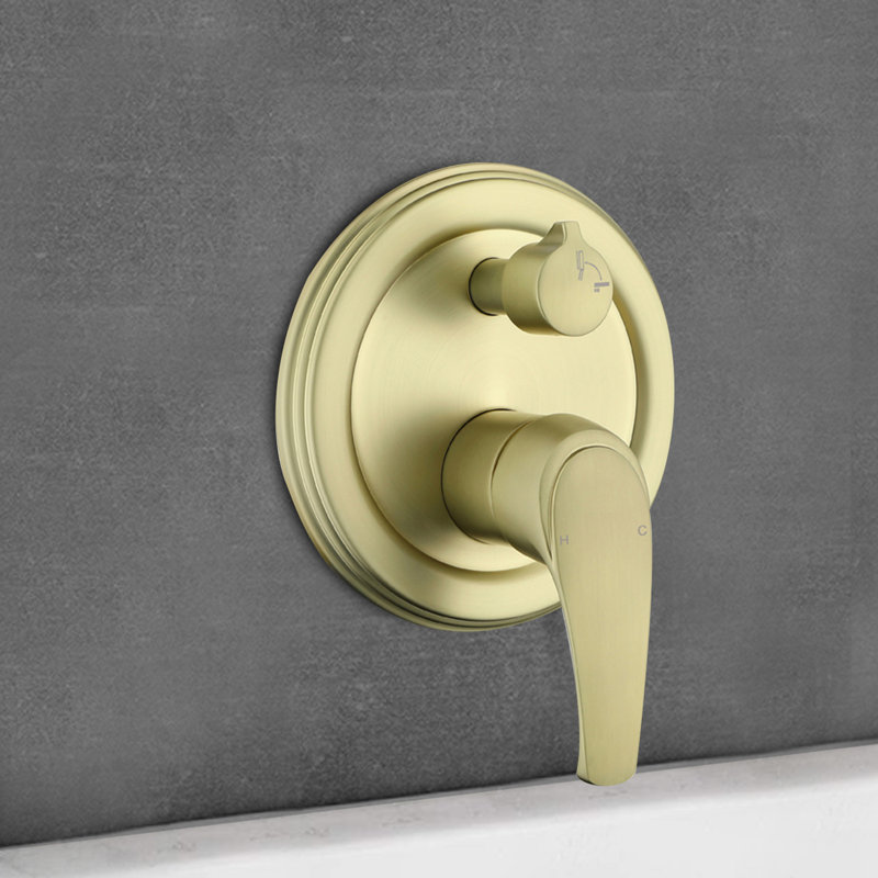 Bathroom Freestanding Tub Filler, Brushed Gold