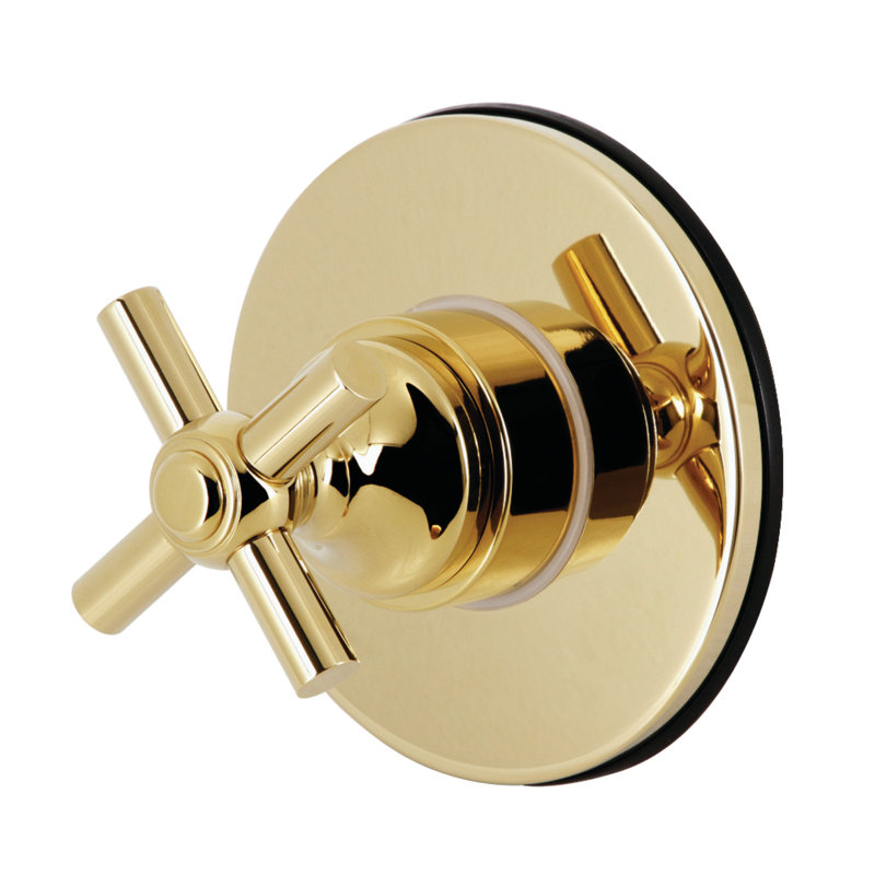 Valve de dérivation à 3 voies Elinvar avec ensemble de garniture, Doré