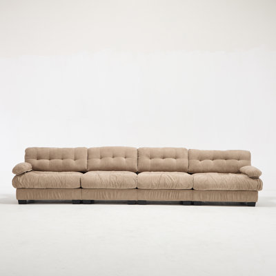 Spacious 158 Inch Wood Sectionals, Modern Deep Seat Sofa For Home