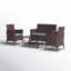 Albria Premium All-Weather Wicker 4 - Person Patio Conversation Set with Cushions-1796038919