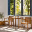 Rectangular Acacia Solid Wood Outdoor Bistro Table - 74.9 cm W 36.1 cm D
