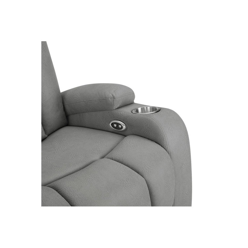 Cerri 86 Wide Recliner, Dark Grey