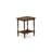 2-Piece Platform Full Bedroom Set with a Button Tufted Full Bed and 1 Distressed Jacobean Modern Nightstand - Dark Brown faux Leather with Black Texture and Black Legs-957648579-957648578