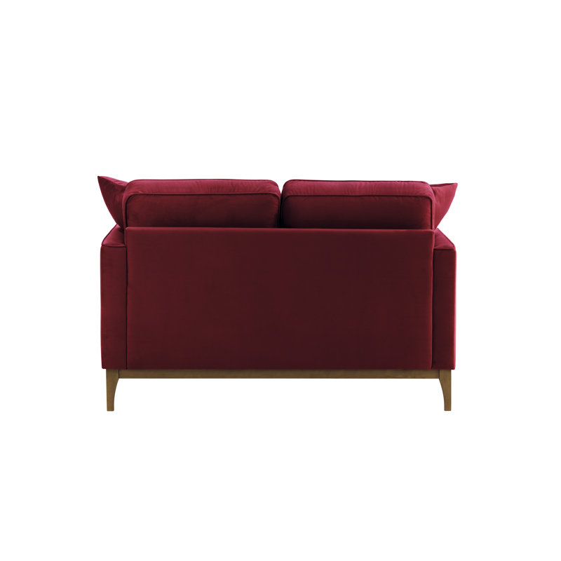 Jaap 2 Seater Sofa, Red, Dark Oak